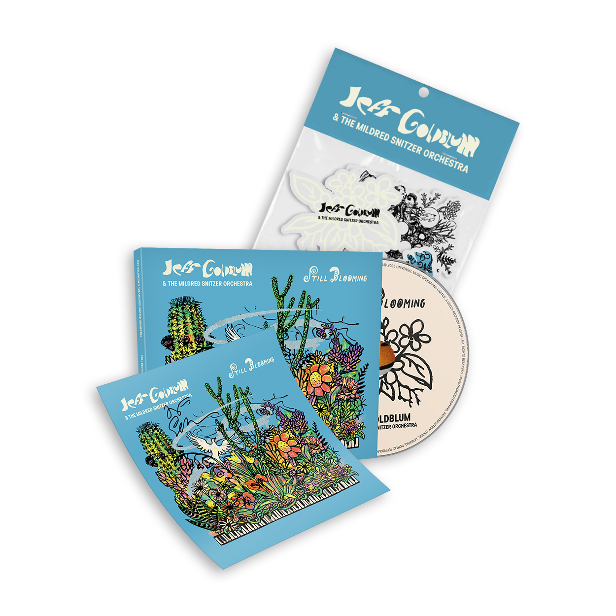 Still Blooming Stickers + Still Blooming CD (Signed) - Jeff Goldblum